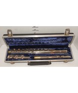 E.L. DeFord Elkhart Silver Plated Flute WITH HARD CASE Blue Velvet Linin... - $155.05