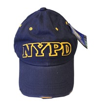 NYPD BASEBALL HAT BALL CAP NAVY GOLD NEW YORK POLICE DEPARTMENT COPS MENS - £12.53 GBP