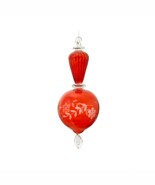 RED glass ornament , hanging glass ornament, christmas ornament handmade - $46.50 CAD