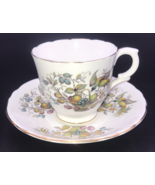 Crown Staffordshire Bird w/ Fruit Basket Gold Gilt Rim &amp; Handle Tea Cup ... - £18.55 GBP