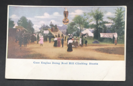 1908 Case Engine Doing Real Hill Climbing Stunts Tractor Postcard Duplex Cancel - £6.86 GBP