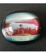 Lake Tahoe California Vintage Acrylic Photo Gems Paper Weight - $15.84