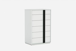 31 X 19 X 47 Gloss White Stainless Steel Drawer Chest - $30,141.14 MXN