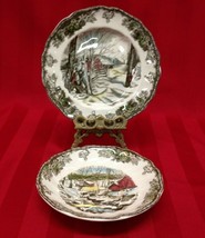 The Friendly Village Sugar Maples And The Ice House 5.5&quot; Saucer And 6&quot; Plate - £11.86 GBP