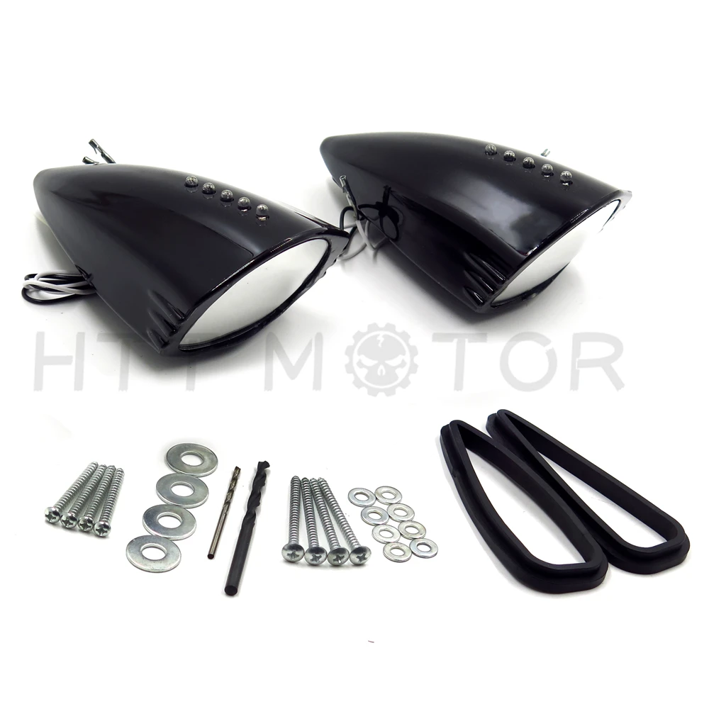 LED Side Mounted Rear View Mirrors  All  GSX1300R Hayabusa GSXR 600 aftermarket  - $249.26