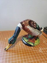 Ugo Zaccagnini Italian Majolica Hand Painted 8 Inch Duck Figurine C. 193... - $60.51