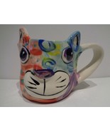 Laurel Izard One of a kind cat coffe mug cup signed - $51.48