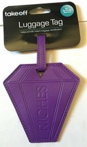 brand new takeoff purple diamond shaped luggage tag, free shipping - $7.70
