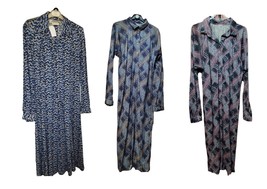 Dress Vintage Classic Jersey Autumn Winter Wool Blend Fantasy 70&#39;s - £58.23 GBP