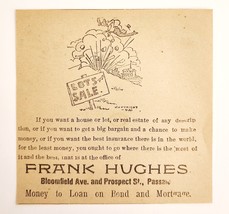 1895 Frank Hughes Money Mortgage Loans Victorian Advertisement New Jerse... - $372.61 MXN