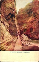 Vtg Postcard 1908 Royal Gorge Colorado CO - Grenada Mississipi Cancel - £12.06 GBP