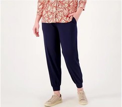 AnyBody Cozy Knit Luxe Semi Fit Tapered Leg Jogger Pant (Navy, 2XS) A398623 - £13.59 GBP