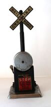 Vtg 1950's MARX MAR LINES Model Railroad Crossing STOP Sign w/ Bell - $19.99