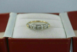 Beautiful Vintage 14k Yellow White Gold Finish 1.20ct Diamond Wedding Band/Ring - £97.84 GBP