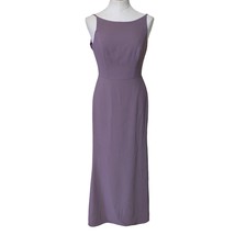 Dessy Group Bateau Neck Open Cowl Back Trumpet Gown in French Truffle Si... - $79.08