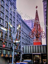 1966 Lebolt Store Christmas State &amp; Washington Street Scene Chicago 35mm Slide - £4.33 GBP