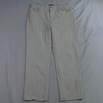 DL1961 31 Patti High Rise Vintage Straight Raw Hem Ivory Womens Denim Jeans - $38.99