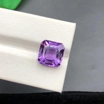 Deep Lavender Amethyst Gemstone, Faceted Asscher Cut Amethyst Stone For Jewelry  - £81.22 GBP