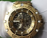 invicta gold subaqua automatic skeleton watch manual shutter &amp; exhibitio... - £628.40 GBP