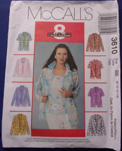 McCall’s Misses’ Shirt &amp; Top Size 8-14 #3610 - £3.90 GBP