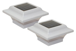 Classy Caps 2.5x2.5 White Aluminum Imperial Solar Post Cap SLO82W (2 Pack) - £42.46 GBP