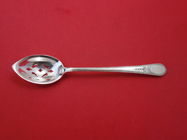 Early American Engraved by Lunt Sterling Silver Olive Spoon Original 5 3/4&quot; - £45.94 GBP