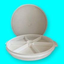 Vintage Tupperware 405-1 Six Divided Compartment Tray With Seal Lid 224-9 - £10.99 GBP