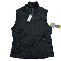 Free Country Ladies Black Quilted Vest Size Medium - £14.19 GBP