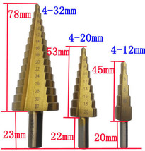 Step Drill / Cone Cutter Set 3pc HSS 4-32mm Titanium-Coated U70 - $22.31