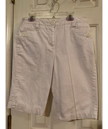 Cato Ladies Size 6 White Bermuda Shorts - £3.91 GBP