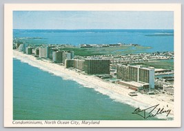 Condominiums North Ocean City Maryland R C Pulling 1983 Aerial View Postcard - £10.97 GBP