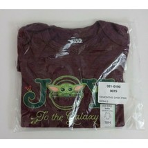 New Disney Star Wars Baby Yoda Joy To The Galazy Dark Pink Body Suit Siz... - $184.50 MXN