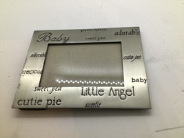 PEWTER 5X3.5 BABY FETCO  PICTURE FRAME - $10.89