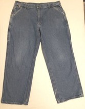 Carhartt Blue Jeans Fire Resistant FR Carpenter Denim Mens 40x30 Original Fit  - £15.69 GBP