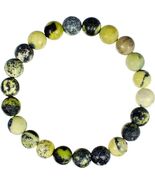 Serpentine Stone Elastic Bracelet w/8mm Round Beads! - $126.91 MXN