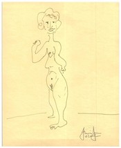 Penna Disegno su carta Donna Nuda Studio di Noto Artista - £82.07 GBP