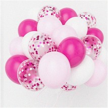 Blush Bliss Party Pack: 60pcs Pink Balloons Set - 12&quot; Confetti &amp; Latex Balloons - $19.79