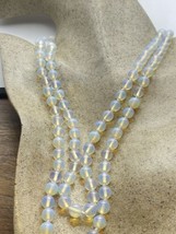 Vintage Opal Glas Perlen Halskette - £67.27 GBP