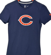 Chicago Bears T-Shirt Women&#39;s Small Short Sleeve Graphic Blue Orange Tee - £8.20 GBP