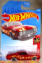2019 Hot Wheels #32 Hw Flames 4/10 &#39;69 Ford Torino Talladega Red w/Chrome MC5 Sp - £7.83 GBP