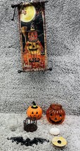 Wicked Happy Halloween Bundle Set Of 8 Decor Holiday Home Decor Pumpkins Bat - £15.84 GBP