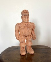 Policeman Vintage ceramic figurine, decorative terra cotta figurine, Handmade - £36.53 GBP