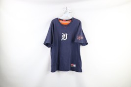 Vintage Nike Mens M Faded Travis Scott Center Swoosh Detroit Tigers T-Shirt Blue - £38.75 GBP