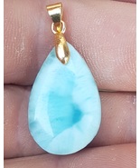 natural  blue LARIMAR handcarved Gemstone pendant (l-102) - $15.97
