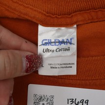 Copper Mountain Shirt Men L Orange Gildan Long Sleeve Print Sweater Sweatshirt - £20.55 GBP