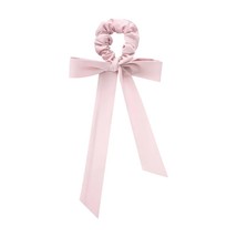Logo Printed Love Knots Tie Scrunchie Long Flowy Attached Bow St Head For Women  - £86.51 GBP