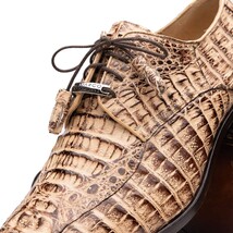 Apricena Genuine caiman Crocodile Dress Derby's Lace Up Rustic Orix image 4