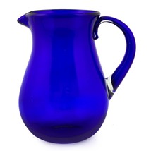 NOVICA Large Blue Hand Blown Glass Pitcher For Water, Margaritas, Lemonade, 82 O - £43.82 GBP