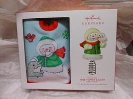 Hallmark Keepsake &quot;Snow Buddies Mini Tree Topper &amp; Fabric Skirt&quot; 2022 NE... - $311.90 MXN