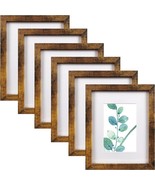 8x10 Picture Frame Brown Set of 6 Display Pictures 5x7 With or 8x10 Without - £32.21 GBP